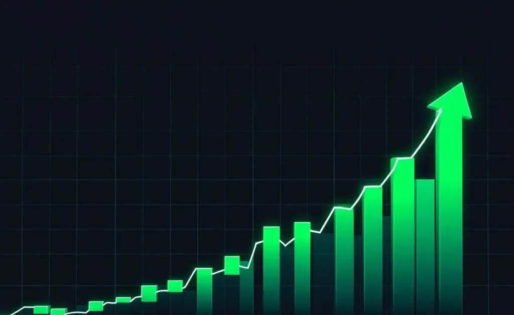 Hand-drawn style financial graph