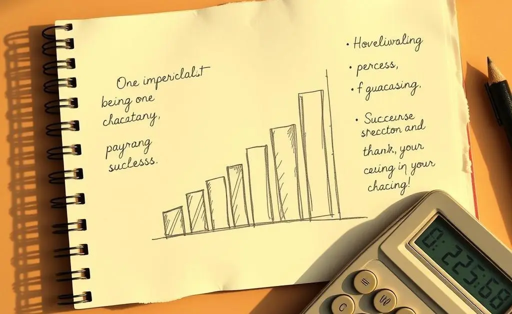 Graph indicating financial growth and planning