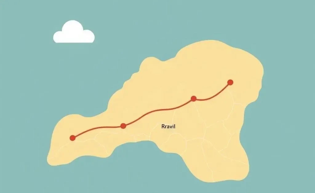 Minimalist map illustration showing the journey of financial planning