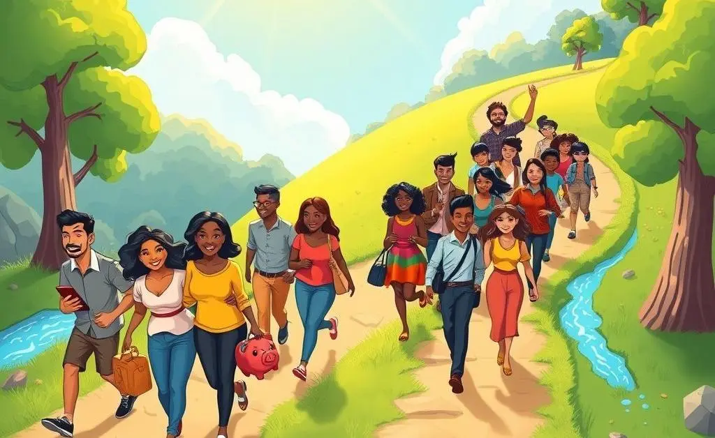 Diverse group on a path to financial freedom