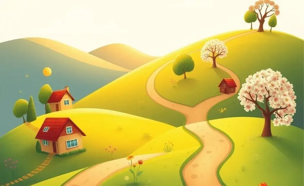 Illustration of financial journey milestones