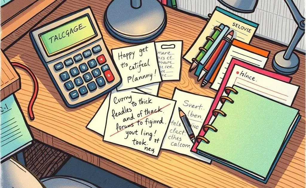 Workspace with financial planning tools