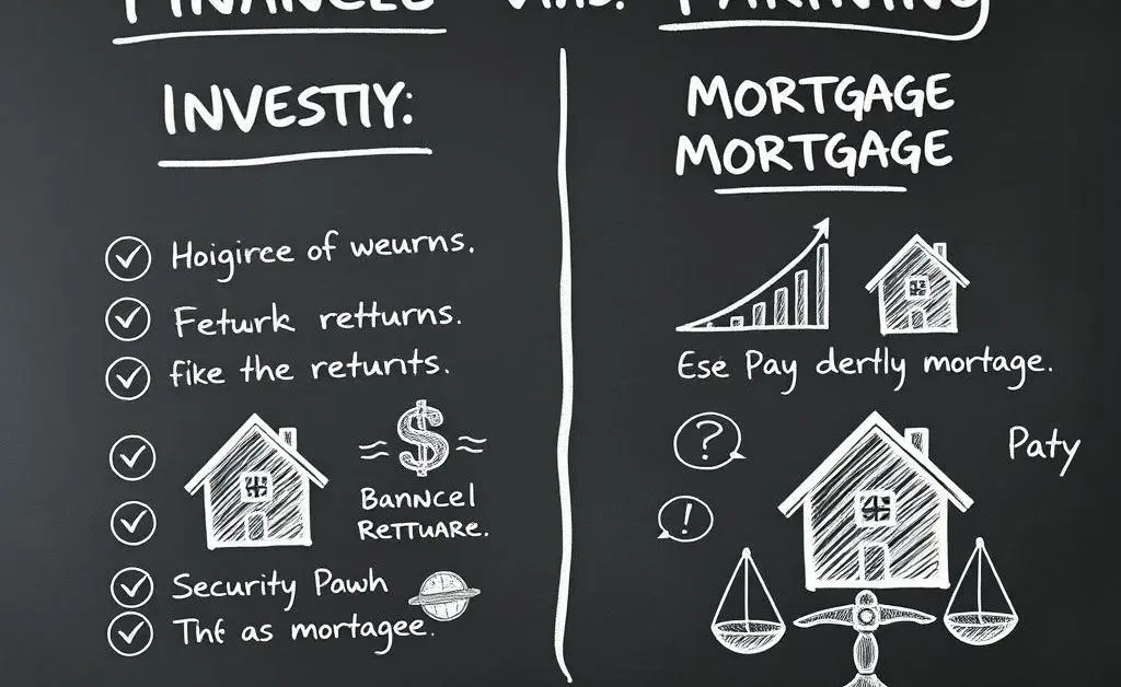 Financial planning board outlining pros and cons of financial strategies