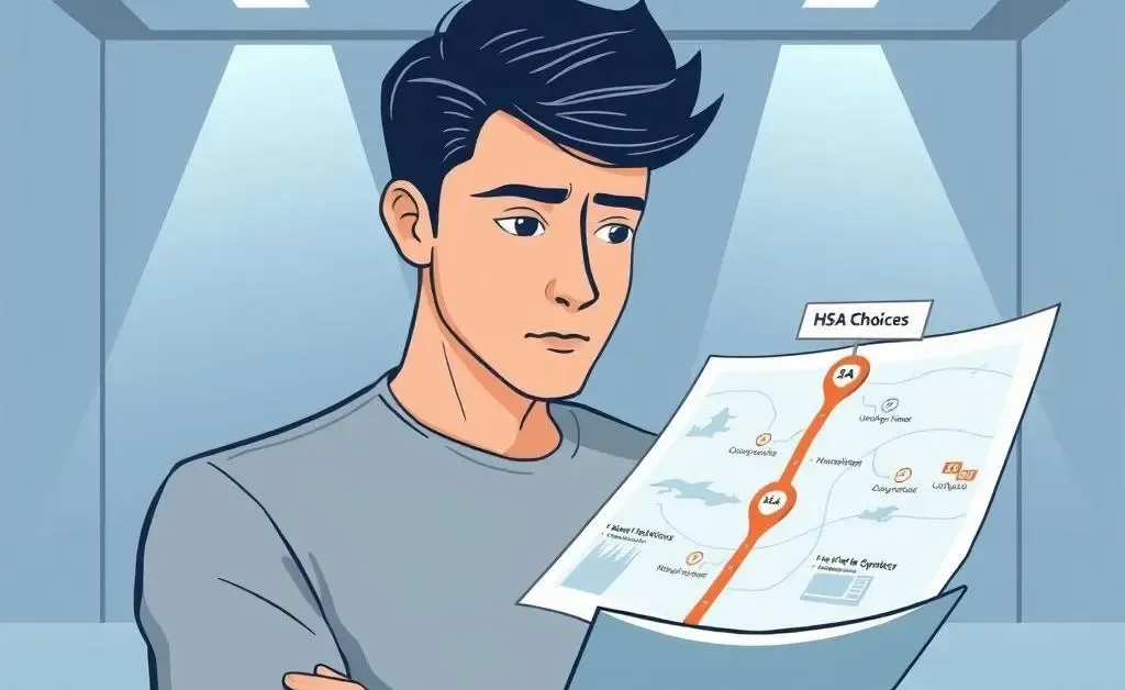Person with a roadmap of HSA choices