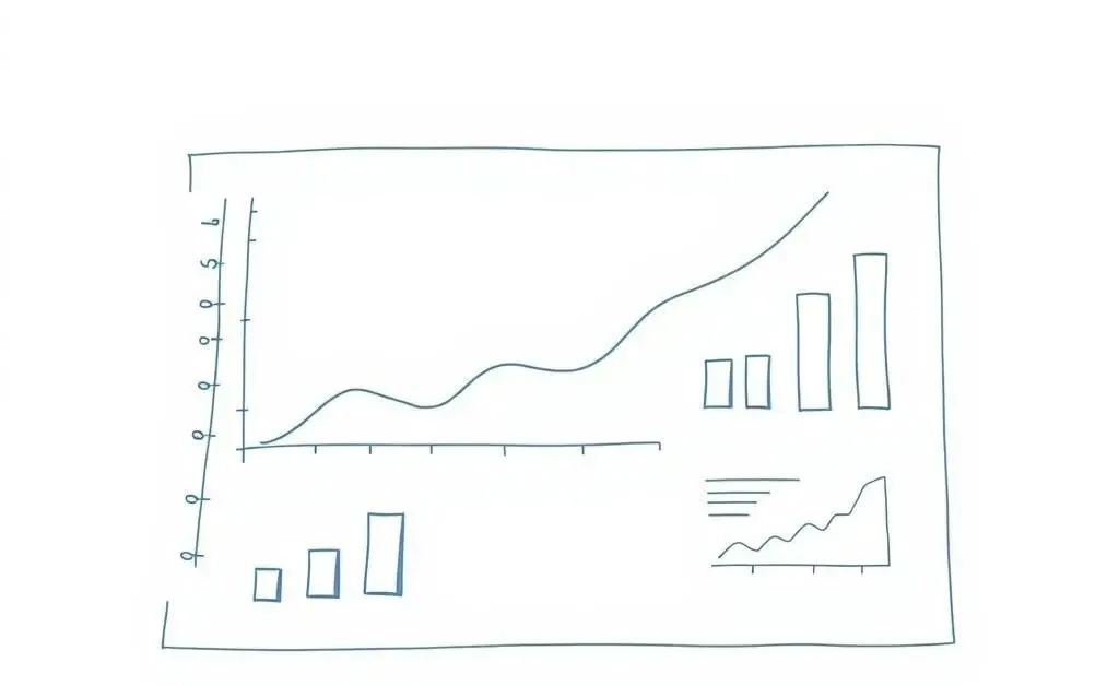 Illustration of a financial plan with graphs and budget charts