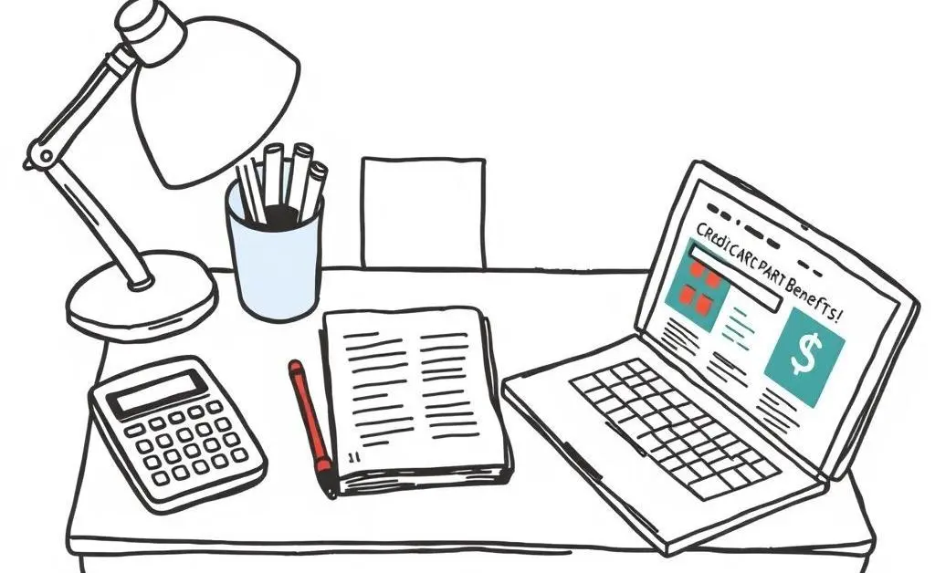 A desk filled with financial planning tools