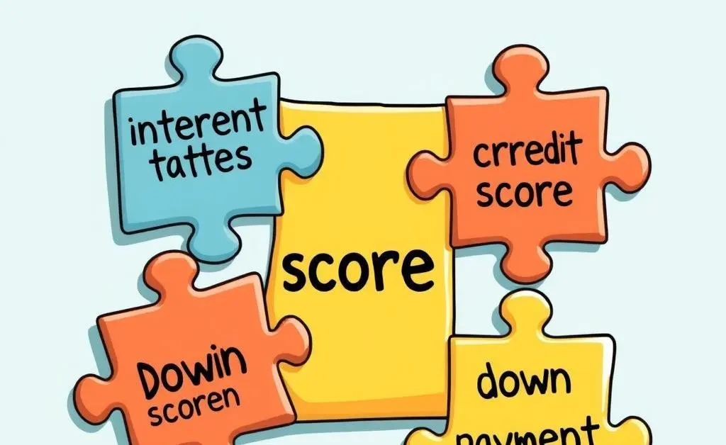 Puzzle pieces labeled with financial terms