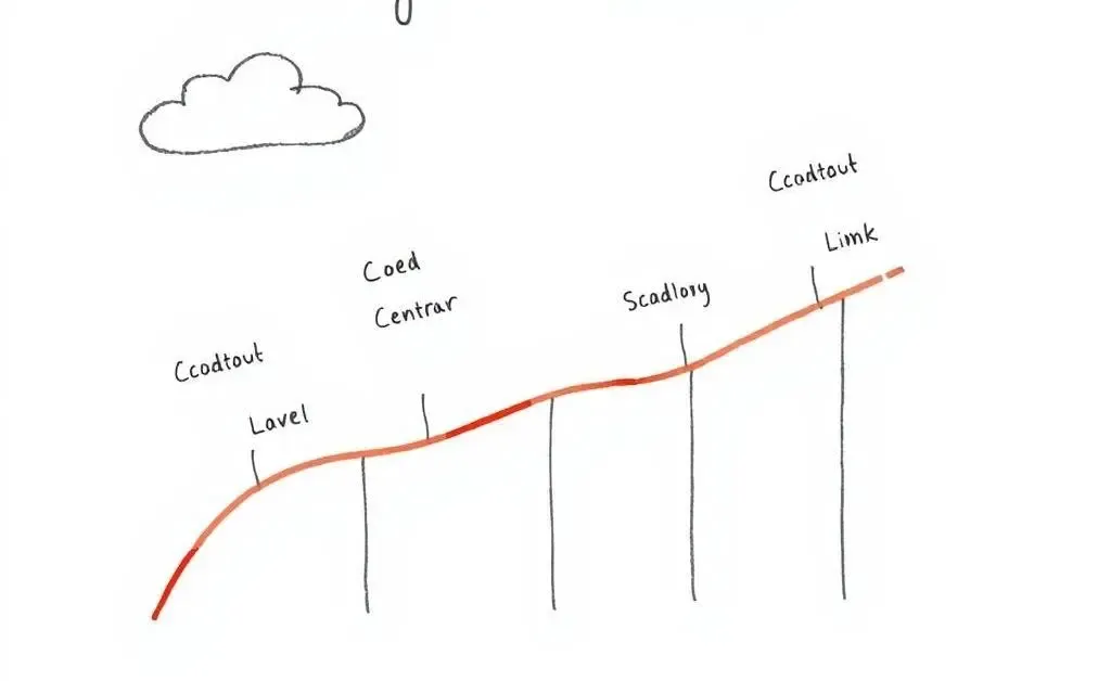 A hand-drawn aesthetic of a financial roadmap with different credit milestones