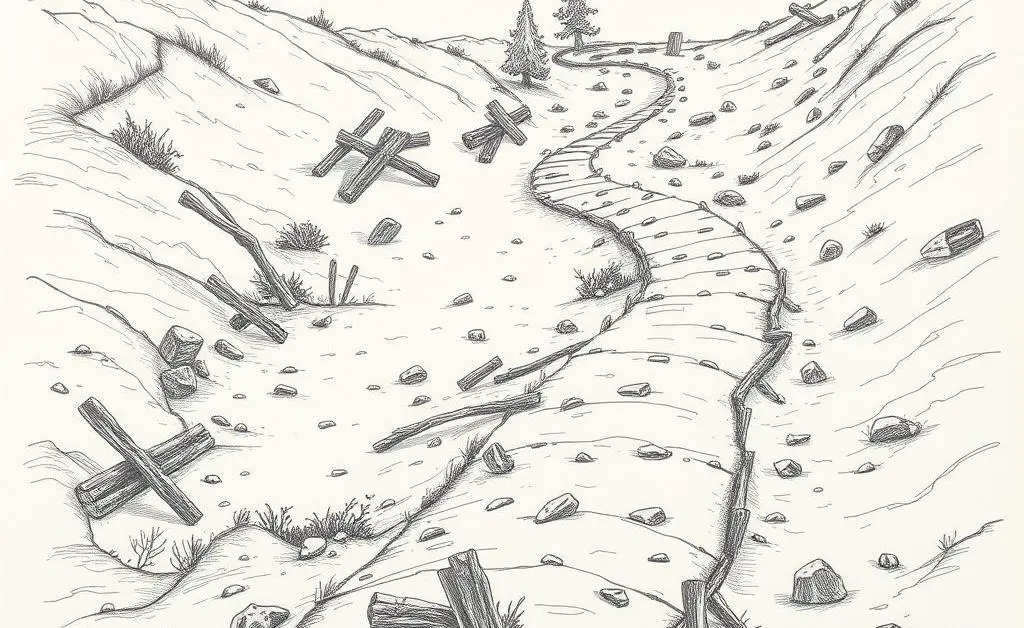 Winding road symbolizing financial challenges