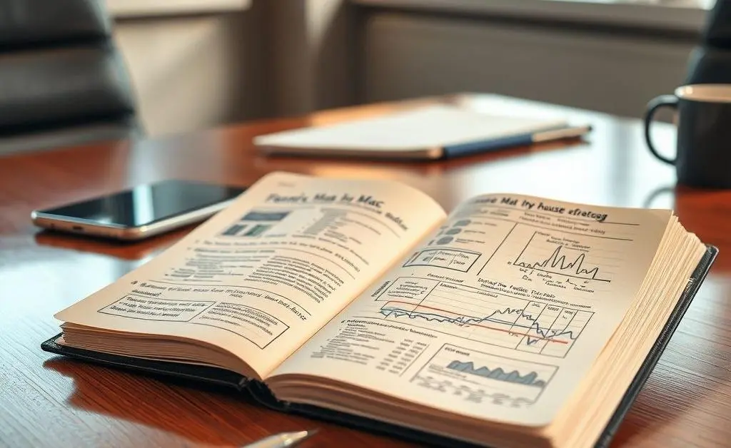 Notebook with notes on Fannie Mae, Freddie Mac, and housing finance