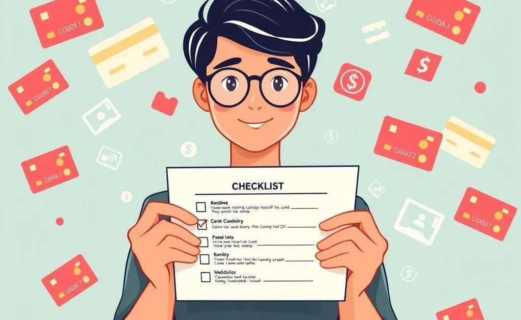 Checklist of financial tips for managing credit cards