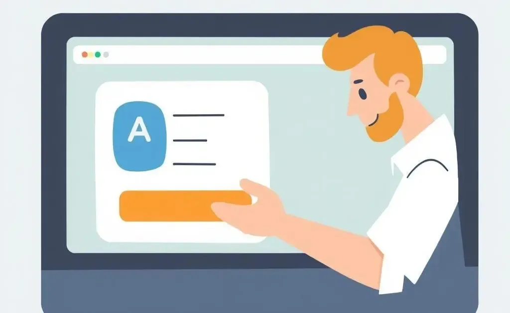 Illustration of a person finding their account details on a computer