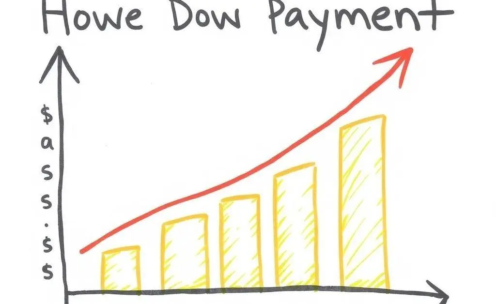 A chart illustrating savings growth over time for a home down payment