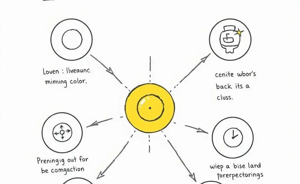A hand-drawn style chart showing steps to improve focus