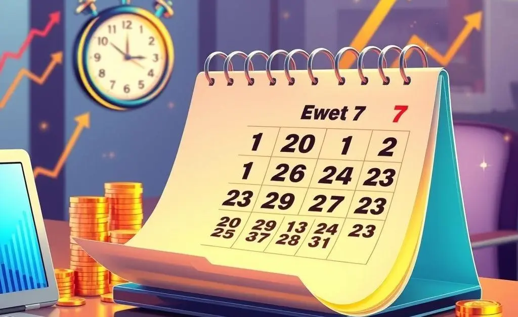 Illustration of a calendar page flipping to a new year, symbolizing a fresh financial start