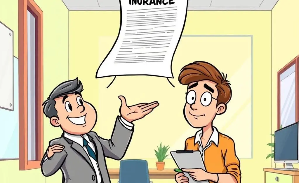 Insurance agent explaining a policy to a customer