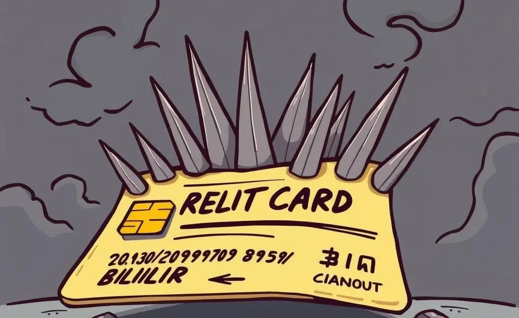A credit card bill with spikes, looking ominous