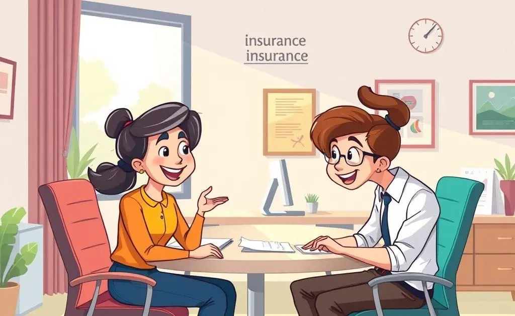 A funny interaction with an overly friendly insurance agent offering a complex package