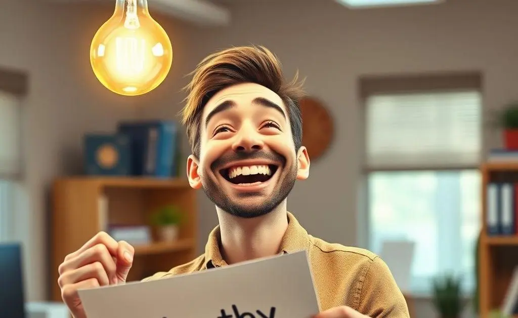 Max triumphantly holding his budget