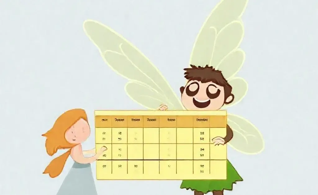 The Credit Score Fairy showing Jay a balanced chart of credit factors