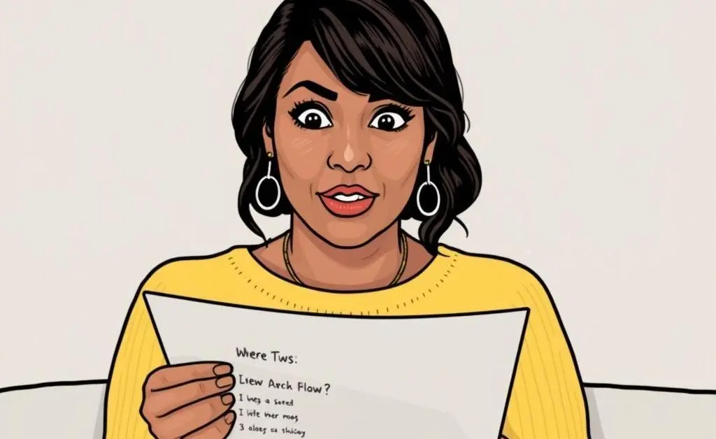 Mia humorously listing out subscription services she forgot about, partner rolling eyes