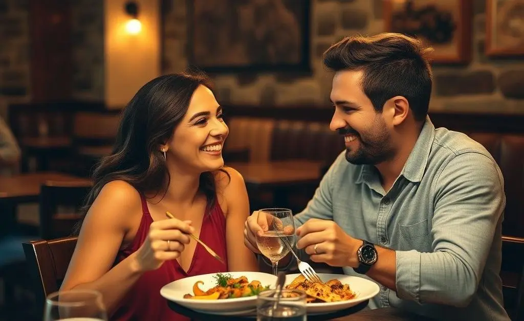 Couple happily cooking a meal from an affordable meal plan