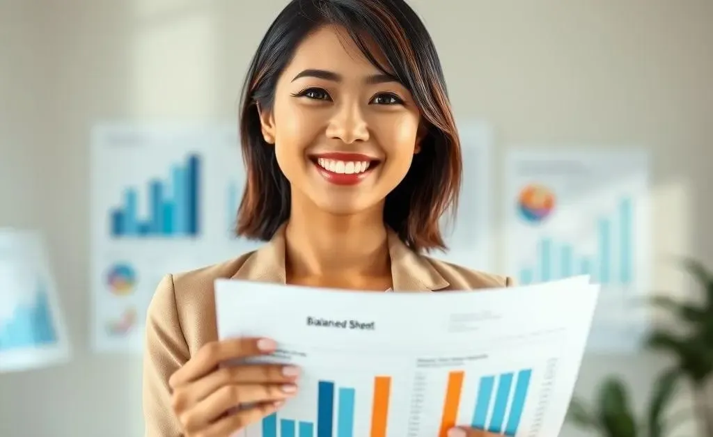 Mia smiling with a balanced budget