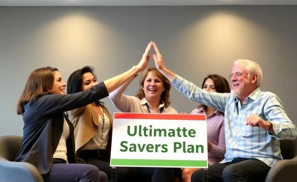 Characters celebrating a new budget plan