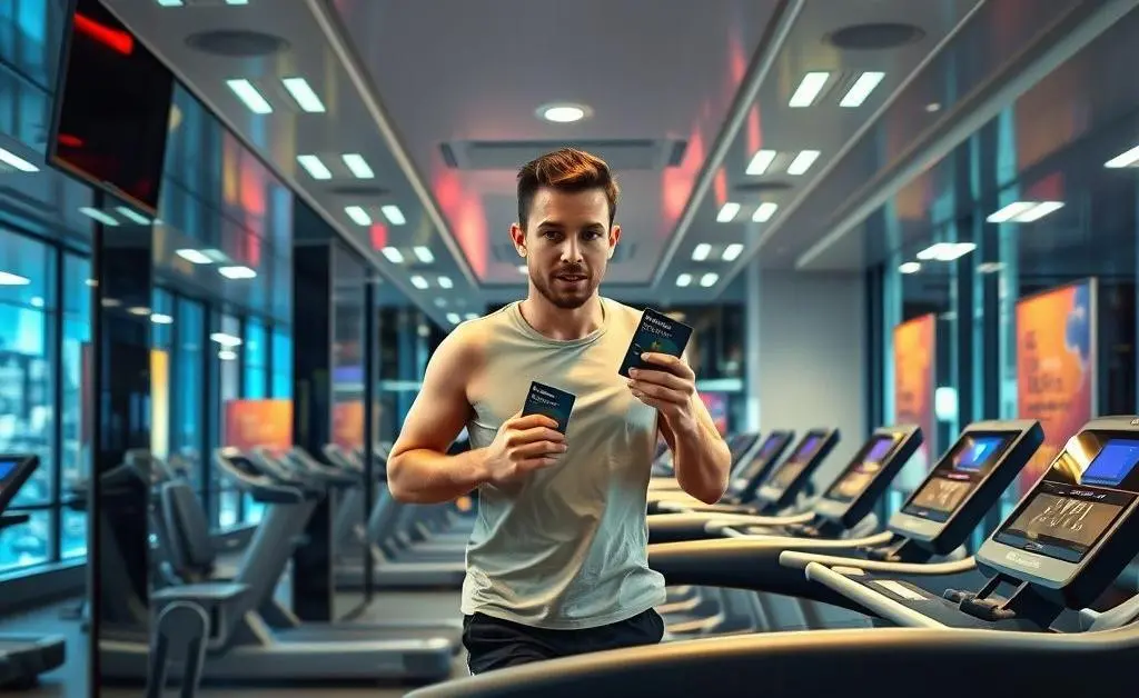 Max on a treadmill, realizing he's signed up for an expensive gym membership he never uses