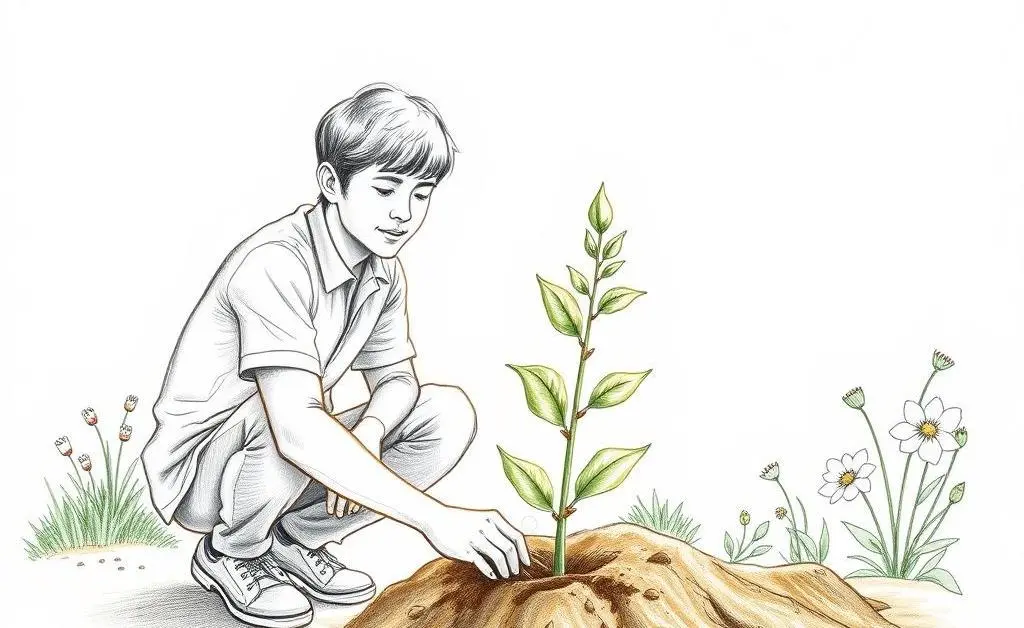 Person planting a tree symbolizing financial growth