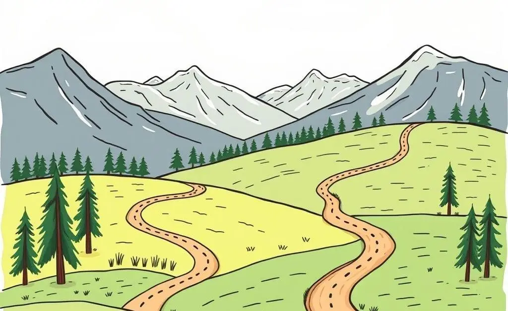 Peaceful landscape representing investment choices for retirement