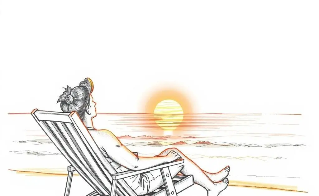Future retirement peace illustration
