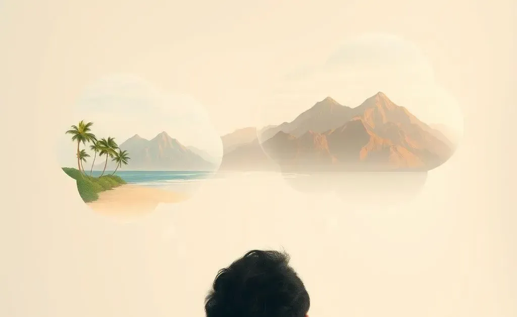A person daydreaming about retirement