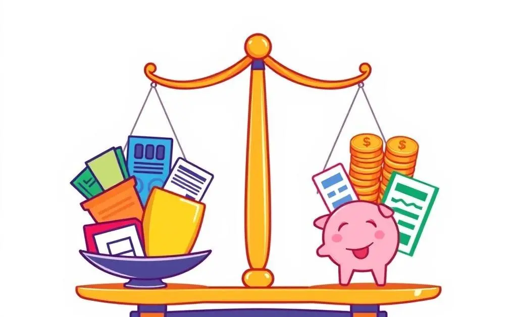 A balance scale depicting financial balance