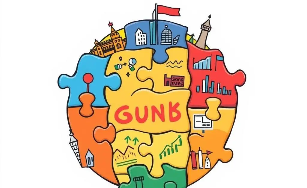 A puzzle representing diverse global stock funds