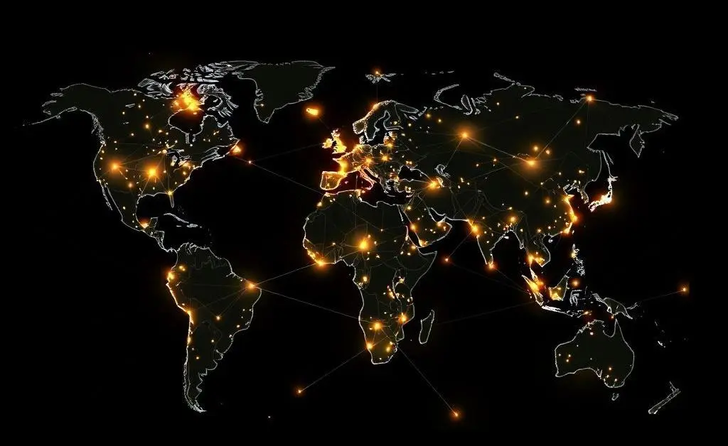 Global trade network visualization