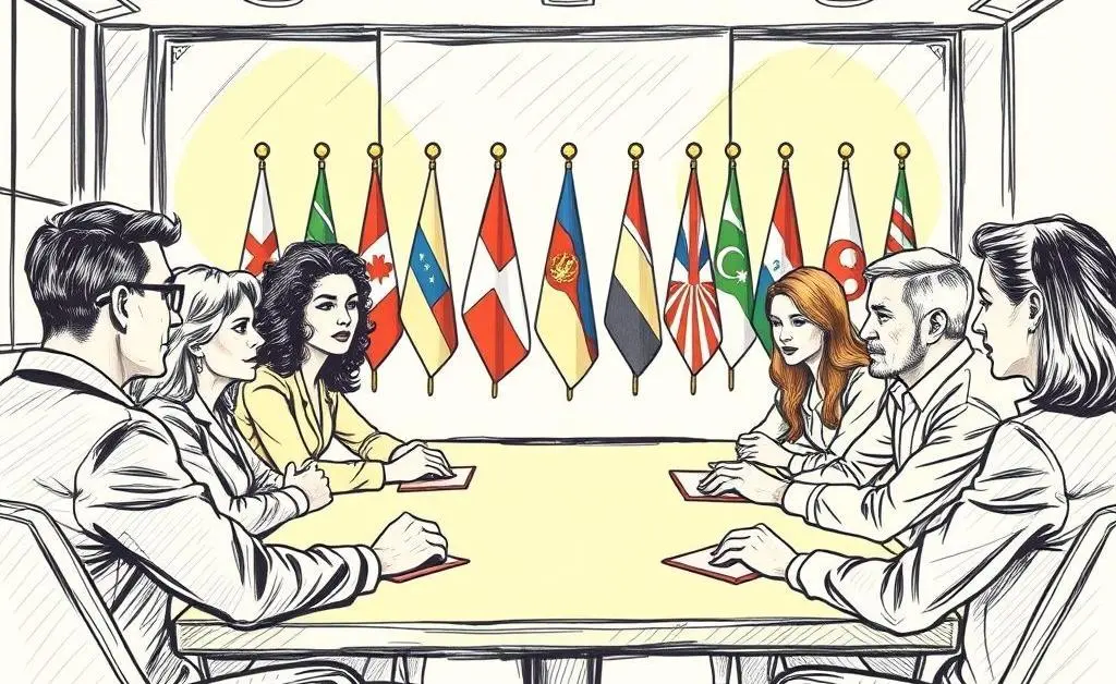 Table discussion of global trade