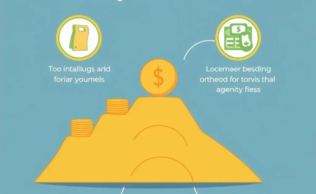 Infographic showing achieving financial milestones.