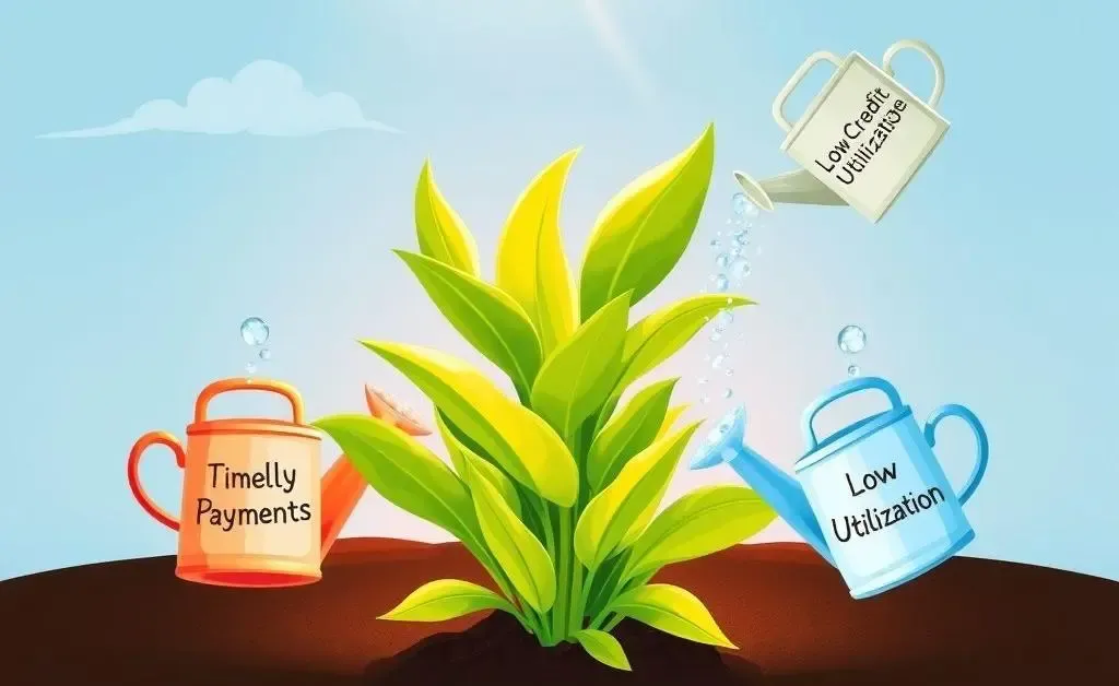 Image depicting good credit score habits