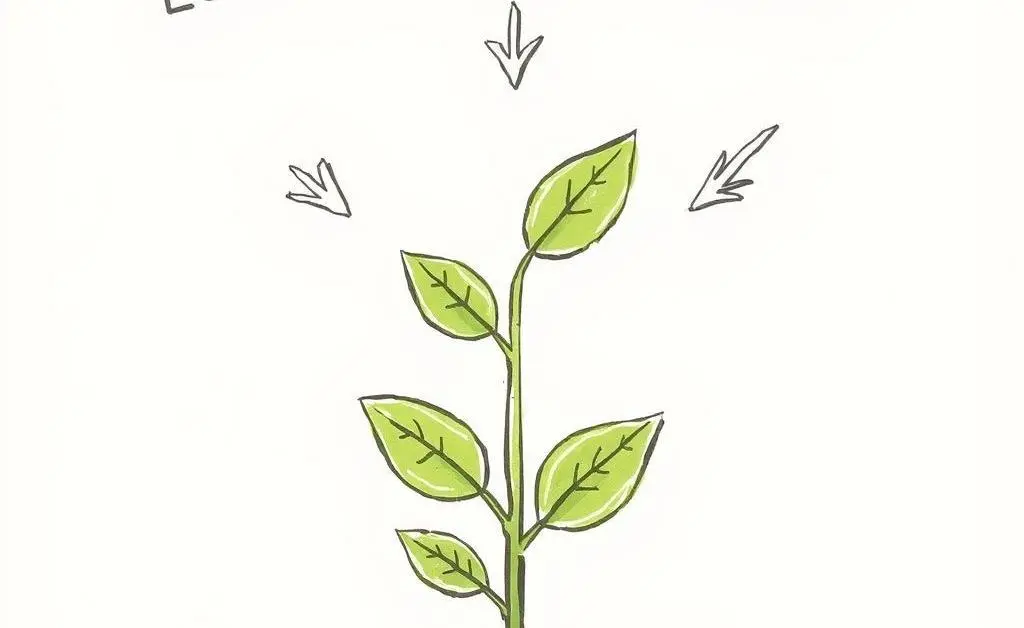 Hand-drawn illustration of a plant growing with arrows around it to symbolize economic growth influenced by lower interest rates