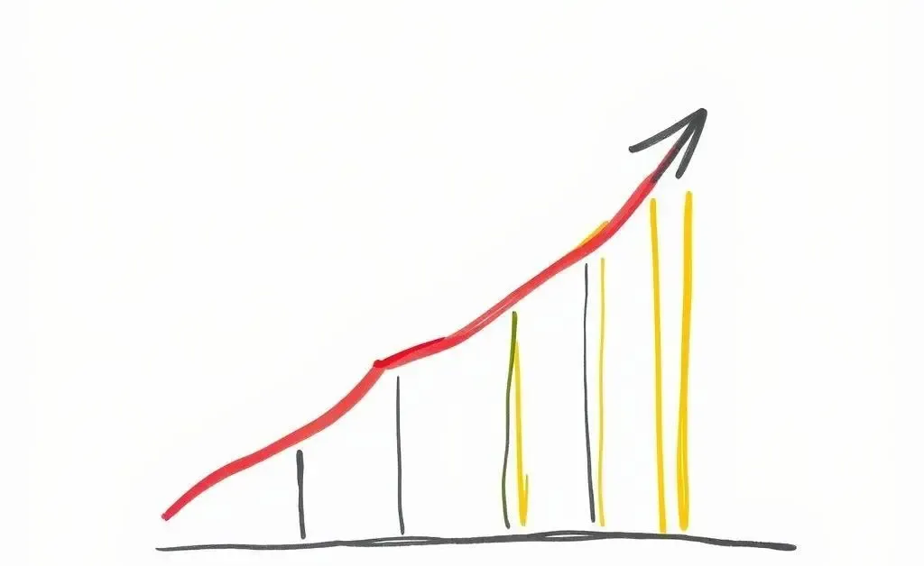 Growth chart illustrating potential investment returns