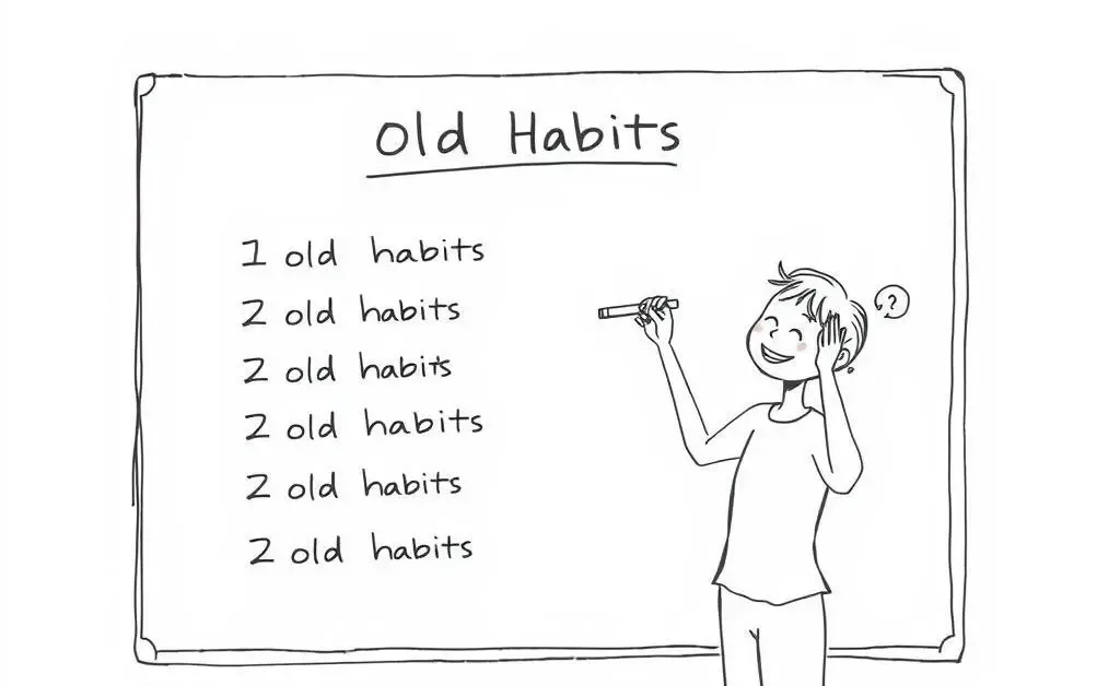 Crossing out old habits