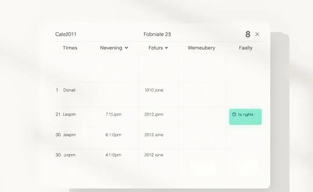Minimalist calendar view of a habit tracking app, with completed tasks highlighted