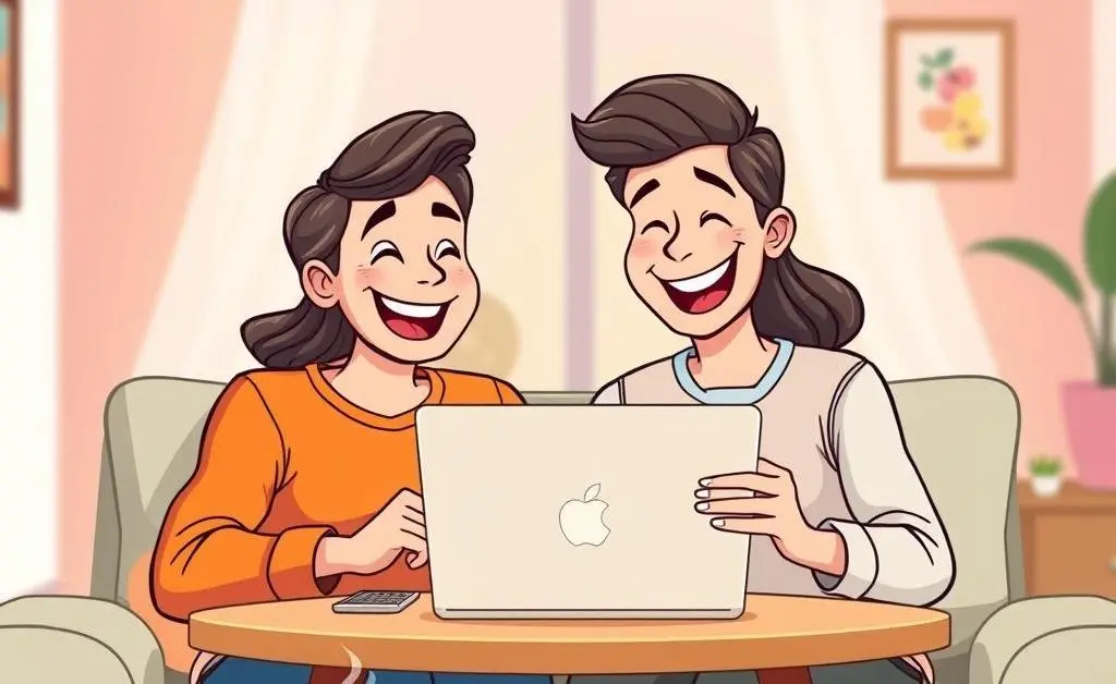 Happy couple planning their finances together