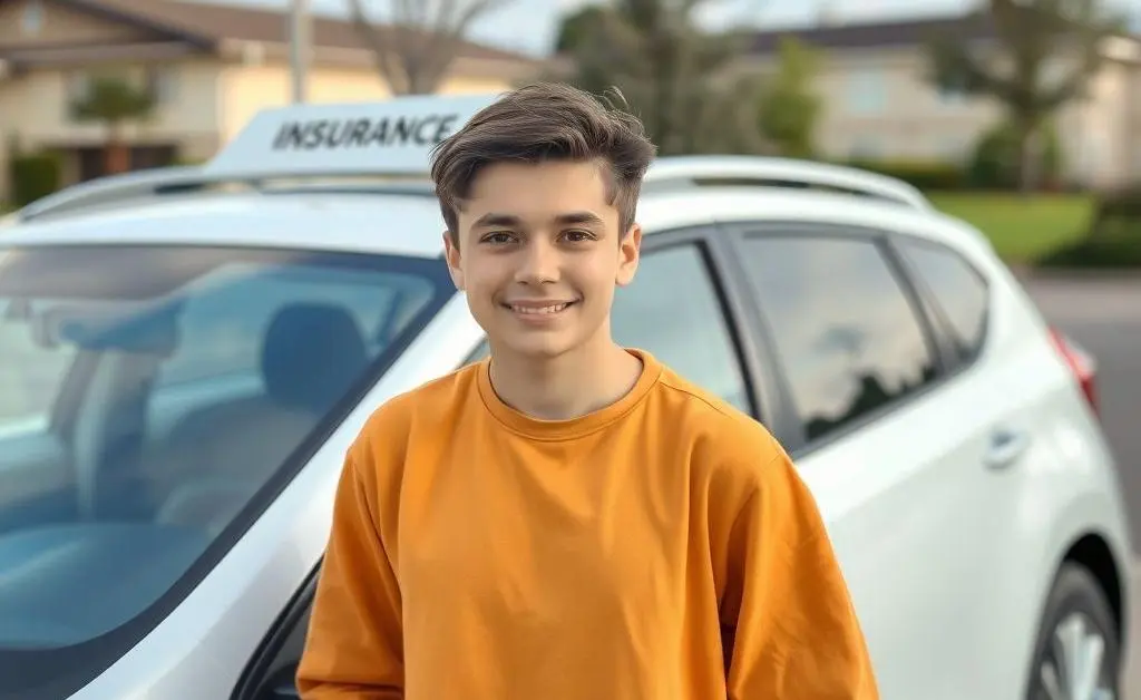 Satisfied young car owner with a good insurance policy