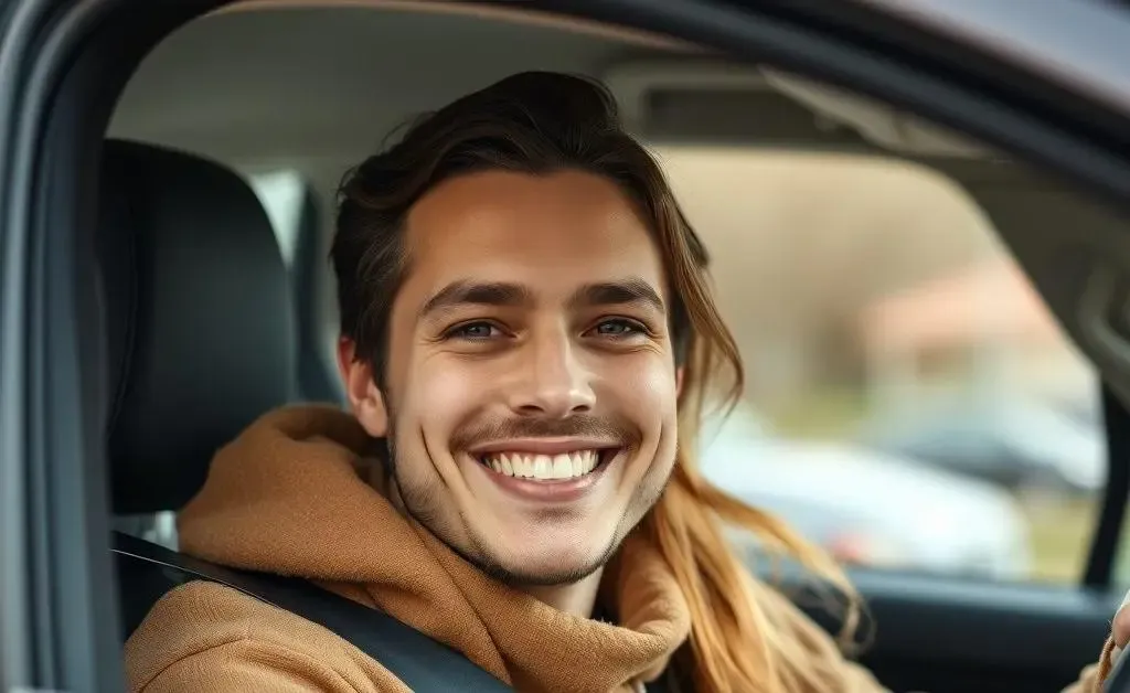 Content driver enjoying their affordable insurance