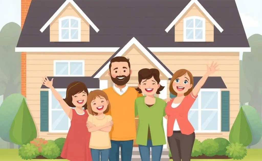Successful home-buying decision illustration