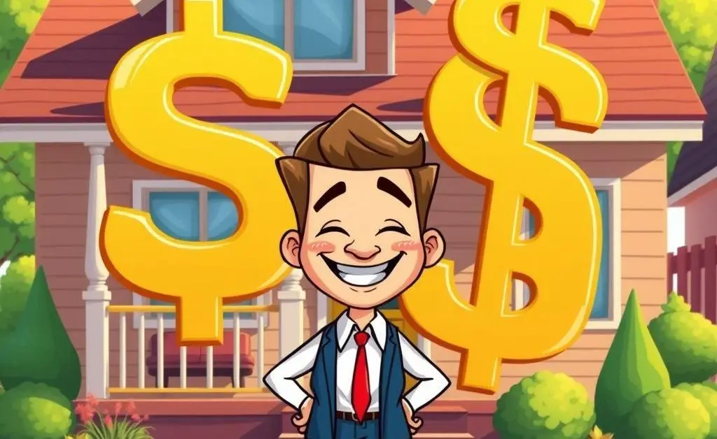 Illustration of a happy home seller