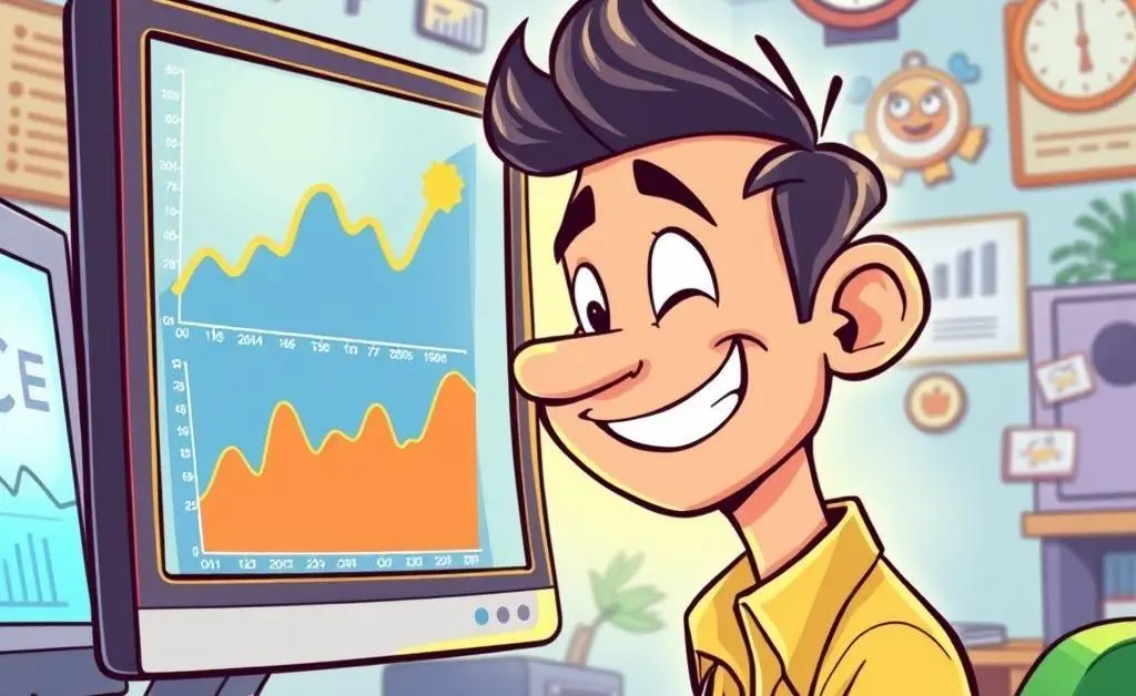 Investor looking at fruitful investment outcomes