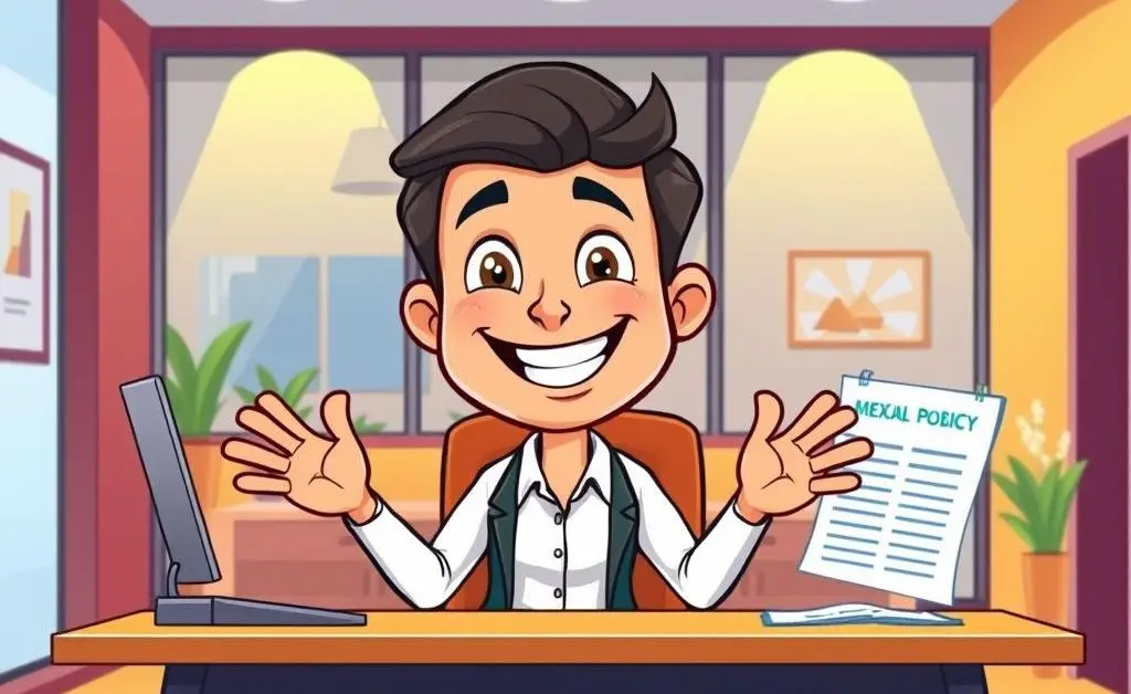 Cheerful lending agent ready to help explain mortgage details